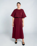 MAXI T-DRESS / BORDEAUX