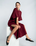 MAXI T-DRESS / BORDEAUX