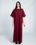MAXI T-DRESS / BORDEAUX