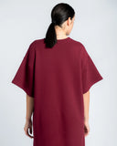 MAXI T-DRESS / BORDEAUX