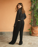PANTALONI SPUGNA / NERO