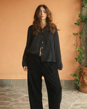 PANTALONI SPUGNA / NERO