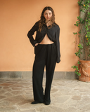 PANTALONI SPUGNA / NERO