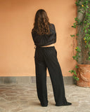 PANTALONI SPUGNA / NERO