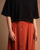 T-SHIRT CROP / ARANCIONE