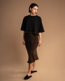 GONNA LONGUETTE / CUPRO MARRONE
