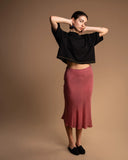 GONNA LONGUETTE / CUPRO ROSA