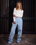 PANTALONI PIJAMA / CELESTE