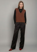 PANTALONE PINCES / MARRONE